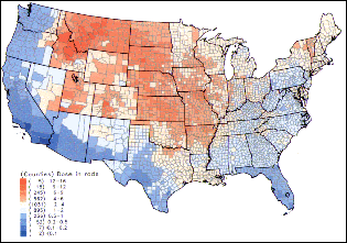 US Fallout Map